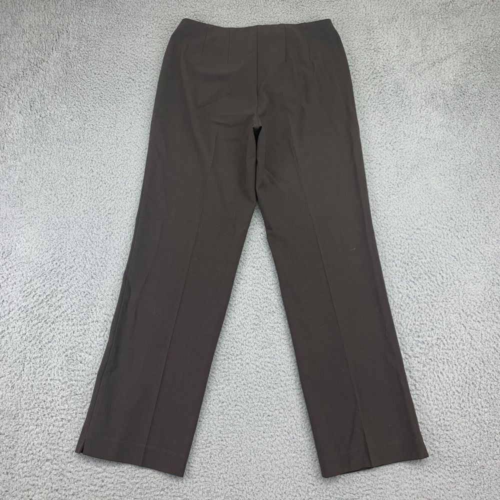 Emma James Pants Womens 4 Petite Brown Mid-Rise Straight Leg Stretch Dress Slack - Picture 6 of 10